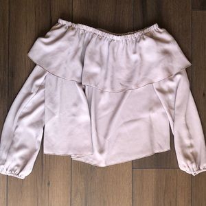 Aritzia Wilfred Morel blouse off the shoulder top